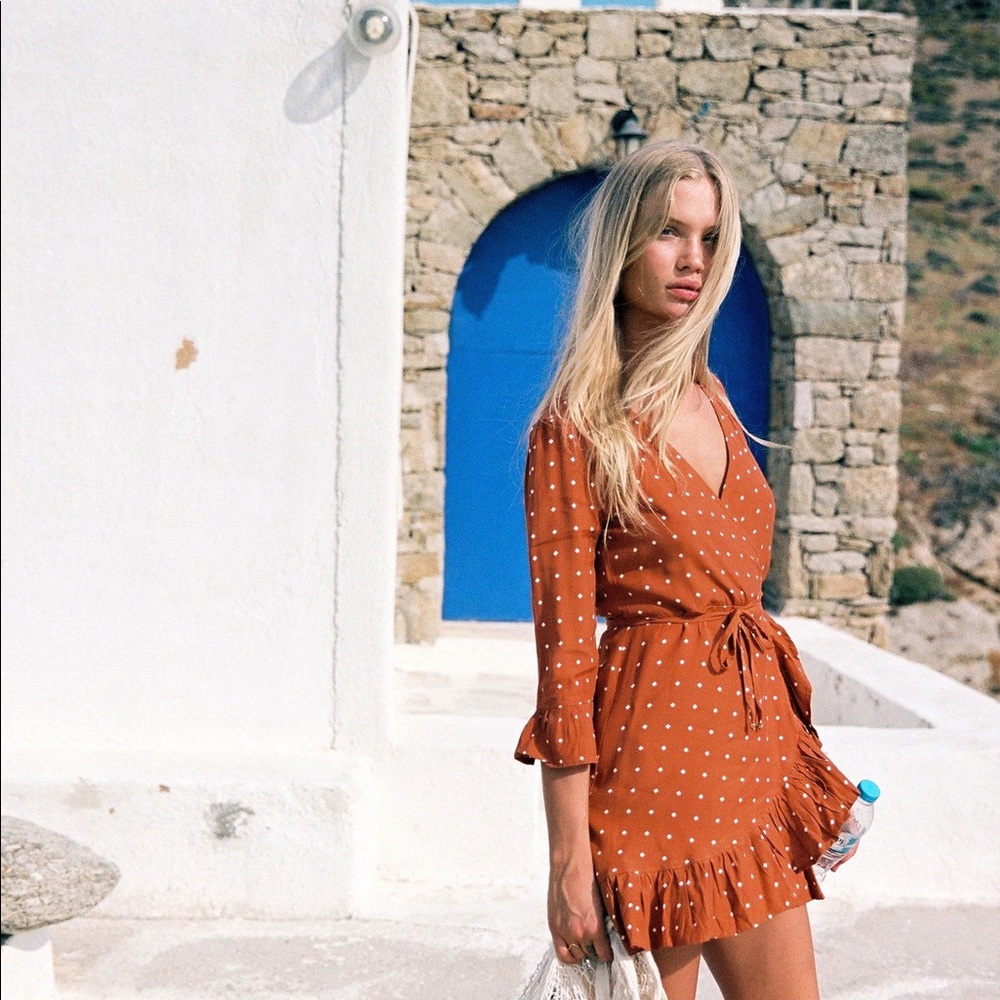 Faithfull the Brand Ginger Wrap Dress - Picture 1 of 6